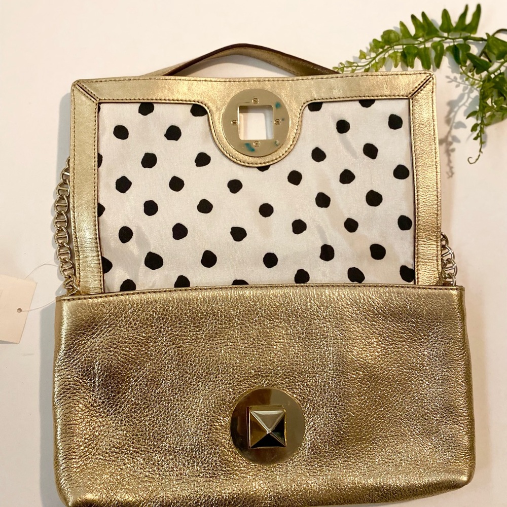 NWT Kate Spade Gold Bag